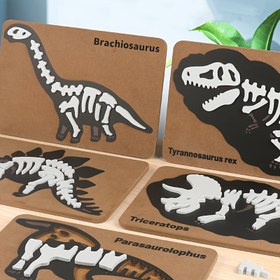 Resim Dinozor Fosili Bulmaca Gençler için - Ahşap Dahili Bulmaca Oyunu, Kognitif Yığınlama ve Sınıflandırma, Dikkat ve Mantık Düşünme Becerilerini Artırır, Erken Öğrenme için İdeal, Eğitici Oyuncak|Günlük Öğrenme|Kaliteli El Sanatları 