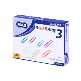 Resim MAS 280 Ataş 28 mm No:3 50 Adet - Karışık Renk 