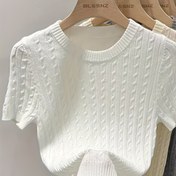 Resim Kadınlar için Günlük Yazlık Kısa Kollu Üst - Yuvarlak Yaka Dokulu Kablolu Tasarım, Nefes Alabilen H-Line Silüet, Makinede Yıkanabilir Düz Renk Gömlek, Rahat Moda, Minimalist Estetik, Yumuşak Kumaş 