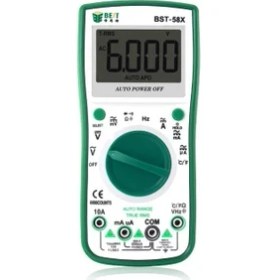 Resim BST-58X Çok Fonksiyonlu Dijital Multimetre/voltmetre 6000 Ac/dc Gerilim Akım Test Cihazı 