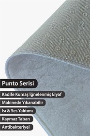 Resim Punto Kaymaz Dot Tabanlı Yıkanabilir Antibakteriyel Dijital Baskı Çocuk Halısı, CK-10116A-PNT-100X150 