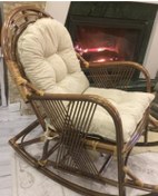 Resim LİDYA TEKSTİL Bambu Sallanan Sandalye Minderi Açık Bej (SANDALYE FİYATA DAHİL DEĞİLDİR) (SADECE MİNDER FİYATIDIR) BNB-02 