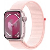 Resim Apple Watch Series 9 GPS 41mm Pembe Alüminyum Kasa ve Uçuk Pembe Spor Kordon Akıllı Saat 