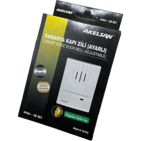 Resim Mabeyn AK-901 Kanarya Kapı Zili - Tek Sesli, Ac 12-15V, 12V Zil Trafosu ile Uyumlu, Kompakt ve Dayanıklı Tasarım, Ev ve Ofis Için 