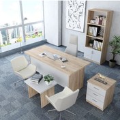 Resim Plus 4'lü Ofis Takımı Model 7 Meşe Beyaz 