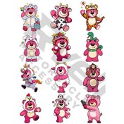 Resim Rvell Pembe Ayıcık Desenli A4 Sticker 1.Resim 