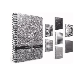 Resim Hope A6 Mini Boy Spiralli Karton Kapak Not Defteri 80 Yaprak Kareli 36 Lı Paket 1199 