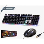 Resim Hadron HD837 Ledli Oyuncu Klavye Mouse Set 