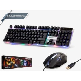 Resim Hadron HD837 Ledli Oyuncu Klavye Mouse Set 