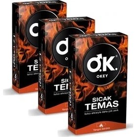 Resim Okey Prezervatif Sıcak Temas 3'lü (30 Adet) 