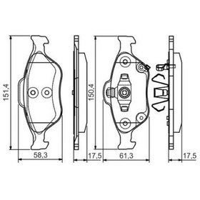 Resim Toyota Yaris P9 05-11 1.4 D4d 2005-2011 Bosch Ön Balata 23202 