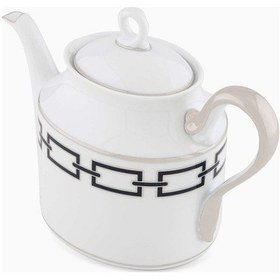 Resim Ginori 1735 Seramik Çaydanlık Catene 900ml Ginori 1735 Gio Ponti Motifli, Kapaklı, El Yapımı Çaydanlıklar Çok Renkli 
