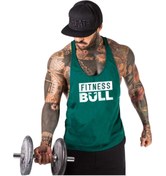 Resim Ghedto Fitness Bull Gym Tank Top Sporcu Atleti [yeşil] 