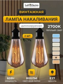 Resim Loftelectro Dekoratif Retro Edison Lamba Akkor Akıllı 60w 2 Adet 294691968 