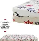 Resim Katlanır Yer Yatağı Sünger Yatak 80x180x8 CM Marin 