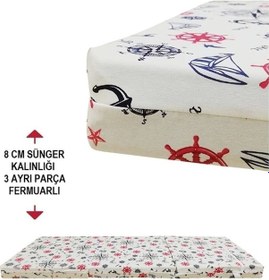 Resim Katlanır Yer Yatağı Sünger Yatak 80x180x8 CM Marin 