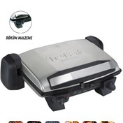 Resim TEFAL Inox Döküm Elektrikli Izgara ve Tost Makinesi, Çift Yönlü Yapışmaz Çıkarılabilir Plaka 