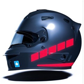 Resim Şerit Tasarımlı Reflektif Kırmızı Motosiklet Kask Sticker Çınar Extreme 