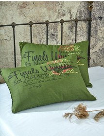 Resim Komfort Home Baskılı Pamuklu Silikon Dolgulu Yastık 50 x 70 Cm -2 A N11.955 