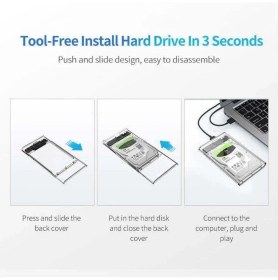 Resim 2.5 Inç Sata Harddisk Saklama Kutusu, Şeffaf Pleksi Kasa, Tak Çalıştır 2.5'' Uyumlu Harddisk Saklama Kutusu, Disk Koruma Kutu 