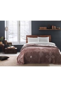 Resim Taç Brenna Çift Kişilik Pamuk Battaniye (553832041) Bordo 