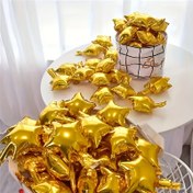 Resim 50 Adet 5 İnç Yıldız Şekilli Alüminyum Folyo Balon Seti - Düğün, Doğum Günü, Mezuniyet, Temalı Etkinlikler, Tatil Kutlamaları ve İç Mekan Dekorasyonu için Halloween & Noel Süslemeleri 