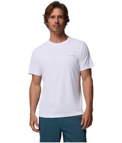 Resim Columbia Zero Rules Lıght Ss Crew Erkek Beyaz Teknik Kısa Kollu T-shirt Ao2717-100 
