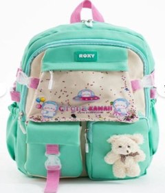 Resim Trg Yeşil Roxy Kore Kawaii Ayıcıklı Okul Çantası Seti Sırt Çantası+beslenme Çantası+kalemlik 