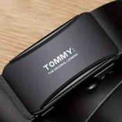 Resim TOMNY Erkekler İçin Otomatik Tokalı Şık Kemer, Dayanıklı, Çizilmeye Karşi Direnç ile Orijinal Logo Tasarım Klassic Siyah. Delmeden Ayarlama Özelliği, Casual ve Resmi Giysilerle Uygundur - Kot/Chino Pantolonlara Mükemmel Etkili; Ýaşayış Hediyesine, ýazlyk Ídare Geyimiyle Hergünki Kuyraklar iň Aydyn Tolkunlu Sade Dizaýn, Şık Đekli Sağlam Yapılma Kaliteli Δelmesiz Κemer Αyarlanabilir Profesyonellere 