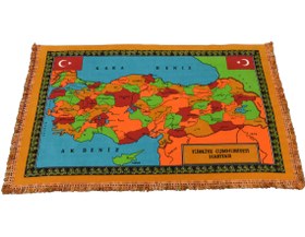 Resim Antika Bulunmaz Baskı Atlas Türkiye Haritası Duvar Halısı 5903 