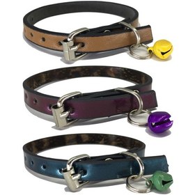 Resim Elite 3 Adet Deri Kedi Tasması Zilli 30 Cm 