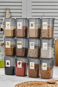 Resim 12'li 1200 ML Sızdırmaz Kapaklı Saklama Kabı Seti, CAN.OB.120012 