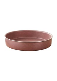 Resim 28 Cm Granit Yuvarlak Fırın Tepsisi - Pembe Pembe 