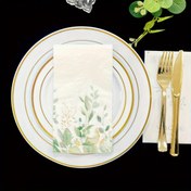 Resim 20 adet Okaliptüs Yaprağı Baskılı Peçeteler, 33.02x39.88 cm, 2 Katlı Dekoratif Kağıt Sofra Takımı Düğünler, Çay Partileri ve Ev Etkinlikleri İçin, Zarif Yeşil Çiçek Baskı Tasarımı, Yemek Masaları ve Parti Dekorasyonu İçin Mükemmel, Etkinlik Masa Ayarları | Zarif Masa Aksesuarı | Dekoratif Peçeteler 