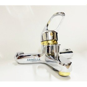 Resim Krom Gold Banyo Duş Musluğu Bataryası Sıcak Soğuk Çift Su Girişli Diğer 