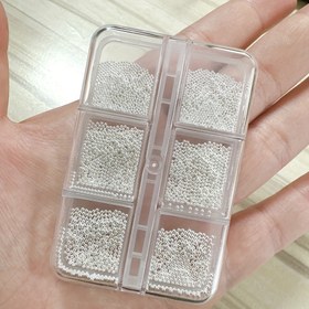 Resim 3D Tırnak Sanatı Balık Yumurtası Matkap Çok Boyutlu Mini Altın ve Gümüş Yuvarlak Çelik Top Cam Boncuklar 3000'den Fazla Taş Aksesuar 