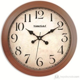 Resim Time Gold Ahşap Salon Ofis Duvar Saati 46 Cm Ahşap 