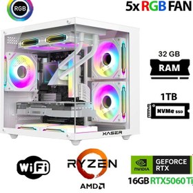 Resim Xaser ECO-X190 R5-8400F 32 GB 1 TB M.2 NVMe SSD 16 GB RTX5060Ti Free Dos Masaüstü Oyuncu Bilgisayarı 