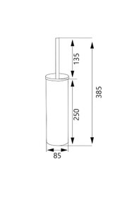 Resim Soho Otel Serisi New Yuvarlak Klozet Fırçası Mat Siyah 