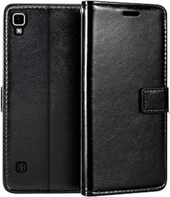 Resim PU Deri Cüzdanlı Telefon Kılıfı LG X Power ile Uyumlu, Mıknatıslı Kapaklı, Kart Gözlü ve Ayaklı Koruyucu Kapak 