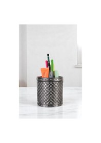 Resim Kalemlik Masa Kalemliği Organizer Kalemlik Gümüş Eskitme Renk Model 90 Çok Renkli 