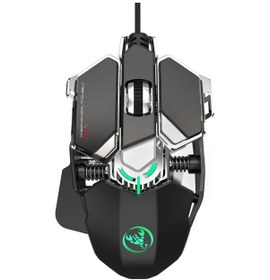 Resim Reedark Hxsj J600 Kablolu Oyuncu Mouse Altı Ayarlanabilir DPI Renkli Rgb Işık Efektli Dokuz Tuşlu Makro Programlama 