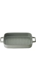 Resim Neoflam Fika Dikdörtgen Aluminyum Grill Tava 28CM Gri D-NEOG128G 