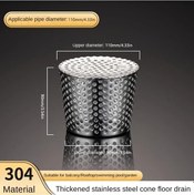 Resim Willowhaven 110mm Paslanmaz Çelik Drenaj Kapağı: Fare Ve Tıkanma Önleyici, Dayanıklı Balkon Teras Çatı Izgarası 