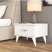 Resim Komidin 1 Çekmeceli Beyaz - Kmd0101 