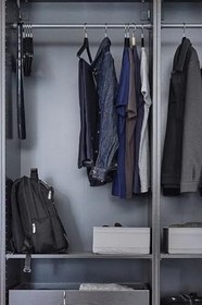 Resim Bumerang Elbise Giysi Askısı Siyah Askı 8'li Paket 