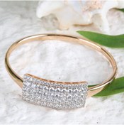 Resim Dikdörtgen Swarovski Sıralı Taşlı Kelepçe 