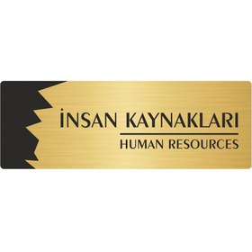 Resim Özarslan Dizayn Metal Departman Kapı İsimliği, İnsan Kaynakları(Human Resources) 5X20 Cm Altın Renk 