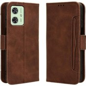 Resim Motorola Moto G54 Power Kılıfı Deri Cüzdan Kapak Mıknatıslı Kapanış Ayarlanabilir Çıkarılabilir Kartlık 