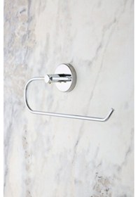Resim MultiStore Krom Paslanmaz Kağıt Rulo Havluluk, Peçetelik Banyo Askısı Gri 